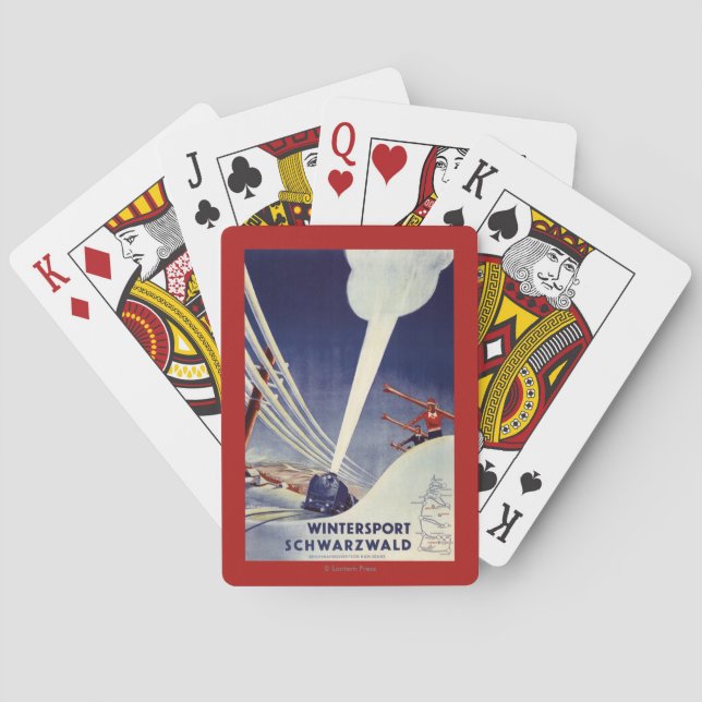 Baralho Alemanha - esqui na Floresta Negra (Verso)