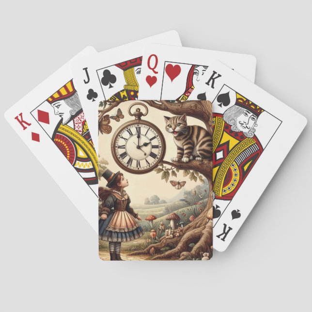 Baralho Alice & Cheshire Cat: Whimsical Wonderland Fantasy (Verso)