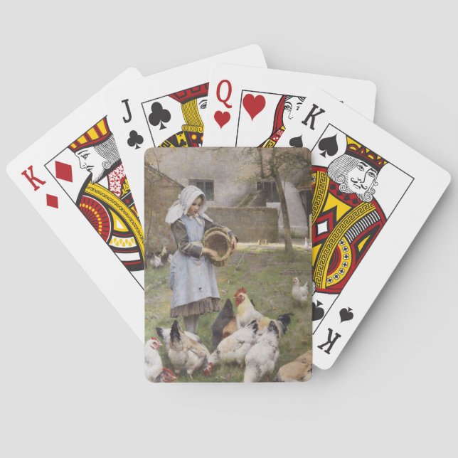 Baralho Alimentando os frangos (por Walter Frederick Osbor (Verso)