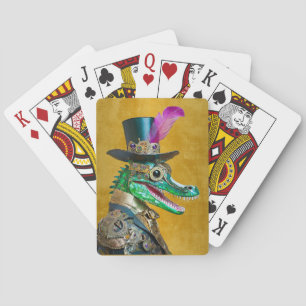 Baralho Alligator Animal do Partido Steampunk do Mardi Gra