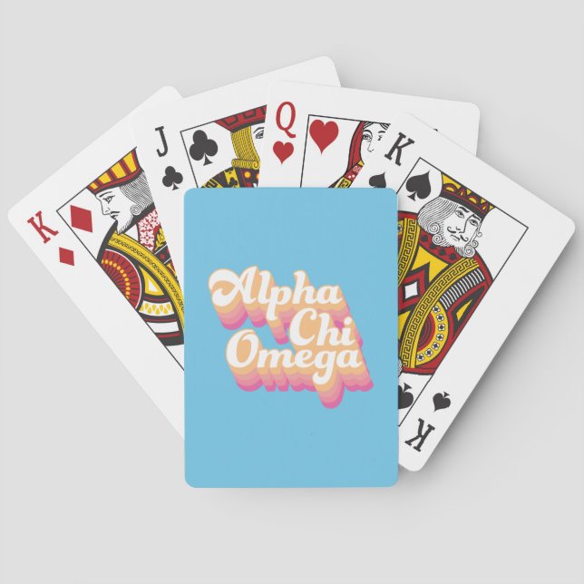 Baralho Alpha Chi Omega | Fonte Groovy (Verso)