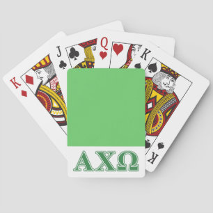 Baralho Alphi Chi Omega Green Letters