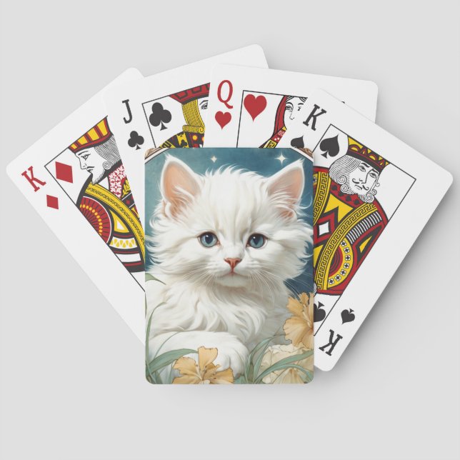 Baralho Alphonse Mucha Art Nouveau Kitten (Verso)
