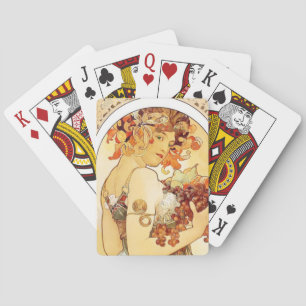 Baralho Alphonse Mucha "Fruta" de Placas de Reprodução
