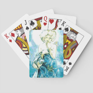Baralho Alphonse Mucha os cartões de jogo da lua