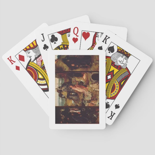 Baralho Altarpiece dos eremitas (óleo no painel) (Verso)