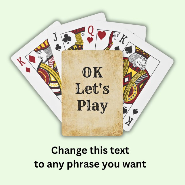 Baralho Alterar Texto - OK Tocar Vintage Vestido Grunge (Criador carregado)