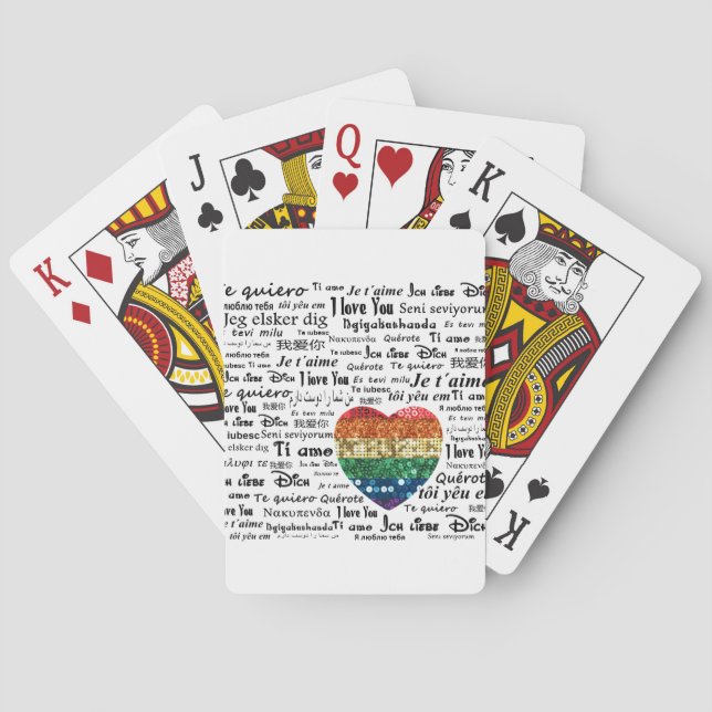 Baralho Amar línguas estrangeiras (Verso)