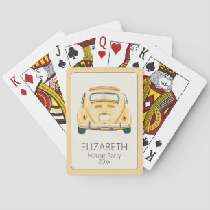 Baralho Amarelo Clássico Antigo Bugue Bug Carro Personaliz