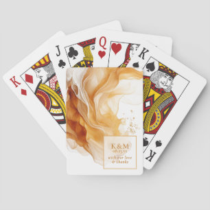 Baralho Amber Brandy Abstrato Ink Wedding ID1089