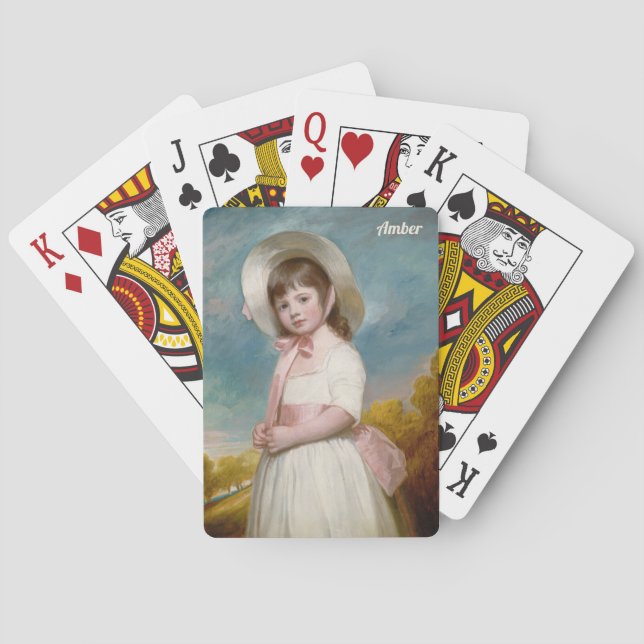 Baralho AMBER ~ MISS JULIANA WILLOUGHBY George Romney ~ (Verso)