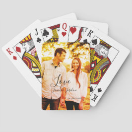 Baralho Ame o nome da adição de fotos. Casal de casamento