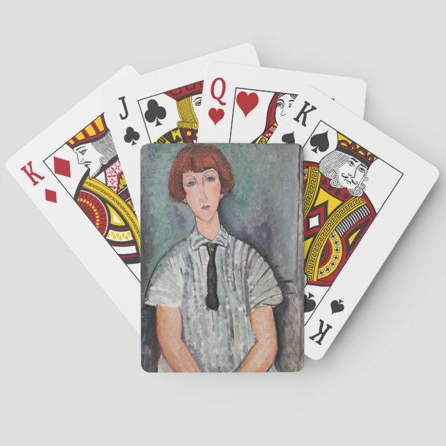 Baralho Amedeo Modigliani - Menina em uma Blusa Strike (Verso)