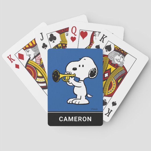 Baralho Amendoins | Cartões De Jogador De Trompete Snoopy (Verso)