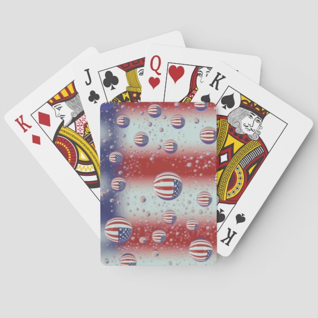 Baralho America do Norte, EUA, WA, Redmond, bandeira dos (Verso)