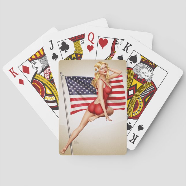 Baralho American Beauty - Retro Pinup Playing Cards (Verso)