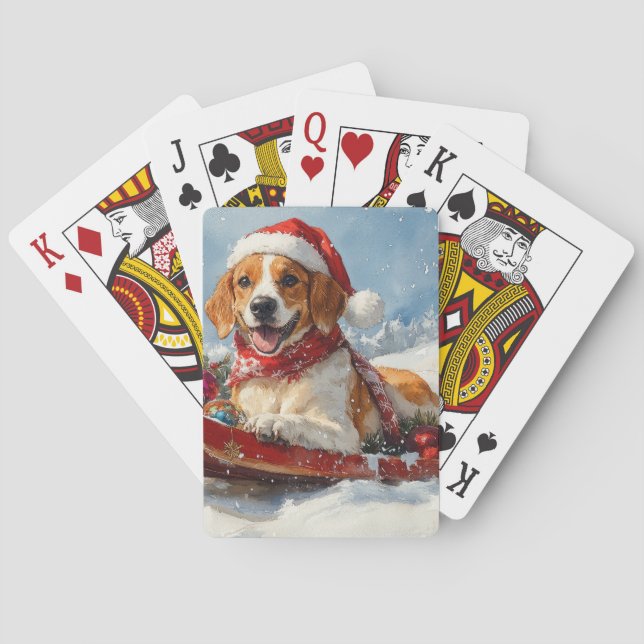 Baralho American English Foxhound no Sledge Christmas (Verso)