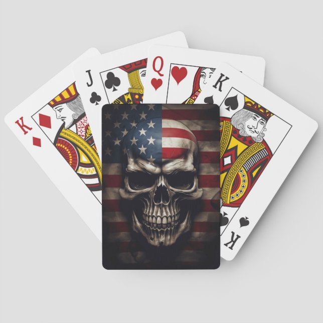Baralho American Flag Skull Poker (Verso)