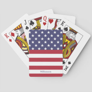 Baralho American Flag USA Patriotic Stars Name