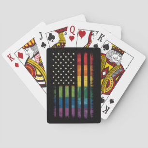 Baralho American USA Flag Rainbow Prid Gay LGBTQ