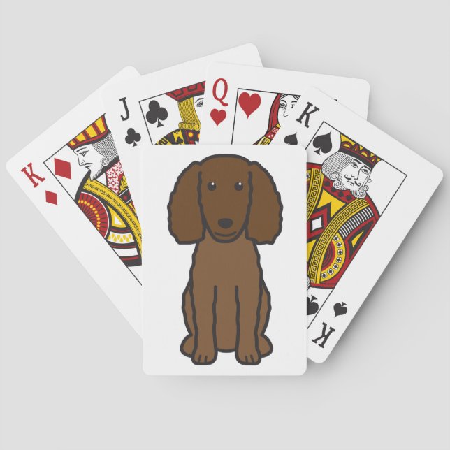 Baralho American Water Spaniel Dog Cartoon (Verso)