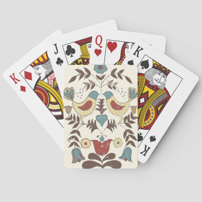 Baralho Amish Hex Sinal Bird Americana da Pensilvânia Hola (Verso)