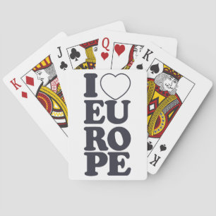 Baralho Amo a Europa jogando cartas
