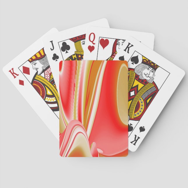 Baralho Amor e Abstrato 3D Rainbowart Dourado (Verso)