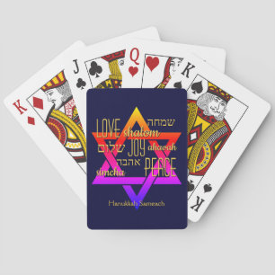 Baralho AMOR JOY PEACE Star de David Hanukkah