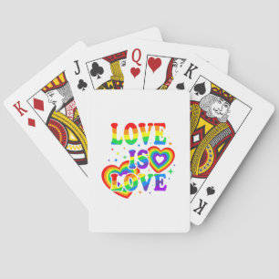 Baralho Amor LGBTQ é Amor Orgulho Gay Bandeira do Arco-Íri