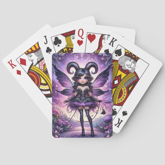 Baralho Angelina Purple Fairy Scorpio Horns Zodiac (Verso)