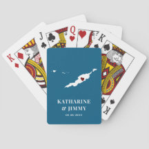 Anguilla Wedding Favor Deck of Cards, Mapa