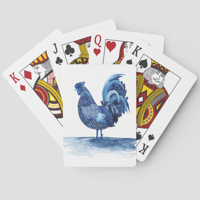 Baralho Animais Azuis Da Fazenda Cobalt - Galo (Verso)