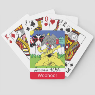 Baralho Animais de festa Cartões de Brincadeira