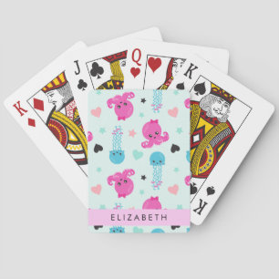 Baralho Animais do Mar, Octopus, água-viva, coração, seu n