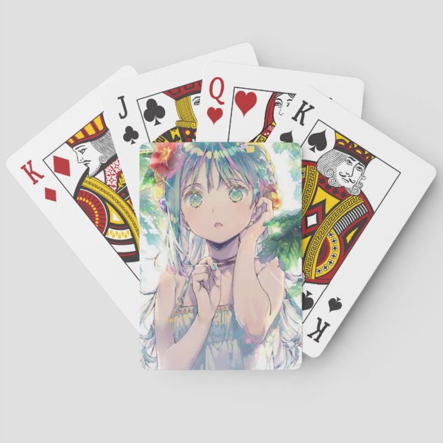 Baralho Anime faced box of playing cards (Verso)