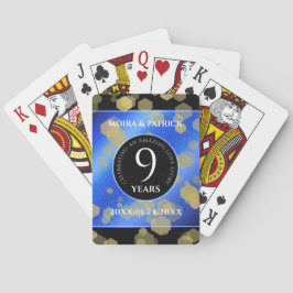 Baralho Aniversário Casado do Elegante Nove Lapis Lazuli