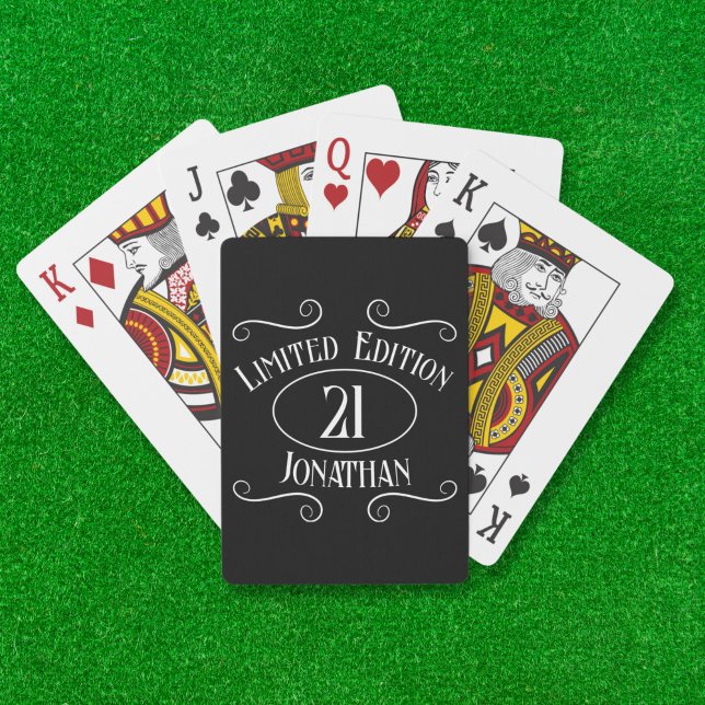Baralho Aniversário de 21 anos De Vintage Para Ele Edição  (Criador carregado)