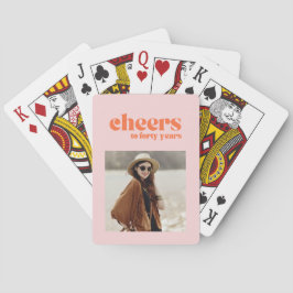Baralho Aniversário de 40 anos de fotografia personalizada
