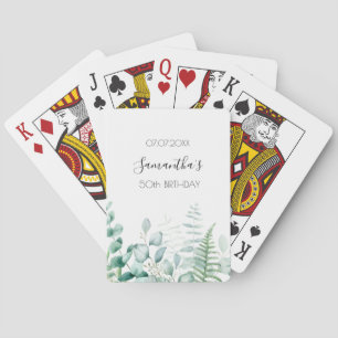 Baralho Aniversário eucalyptus greenerescente da floresta 