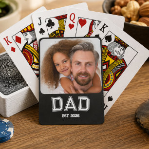 Baralho Ano de Fundação do Pai Minimalista Foto do Novo Pa