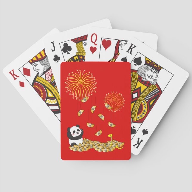 Baralho Ano Novo Chinês da Cobra 2025 Panda (Verso)