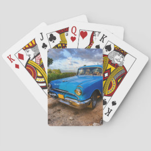 Baralho Antigo carro clássico americano em Trinidade, Cuba