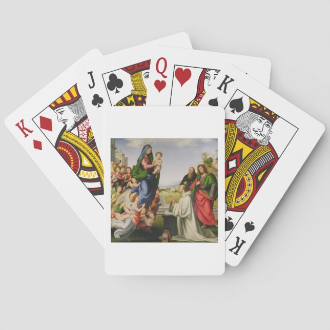 Baralho Aparição do Virgin a St Bernard, 1504-07 ( (Verso)