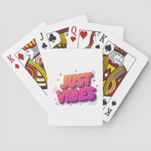 Baralho Apenas Vibes   Design de texto Colorido Personaliz
