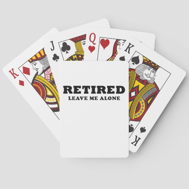 Baralho Aposentado deixe-me sozinho (Verso)