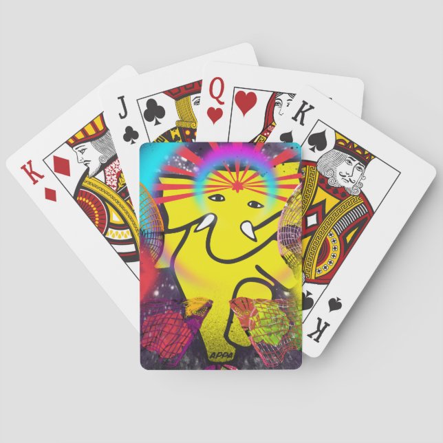 Baralho Appa the dancing elephant playing cards (Verso)