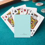 Baralho Aqua Blue Teal Modern Script Girly Monographic Nam<br><div class="desc">Cartões de Reprodução de Nome Simples de Script Teal Azul Aqua Isto faz o doce e perfeito aniversário de 16 anos,  casamento,  chá de panela,  aniversário,  chá de fraldas ou festa de solteira presente para alguém que ama luxo de luxo e estilos quíticos.</div>