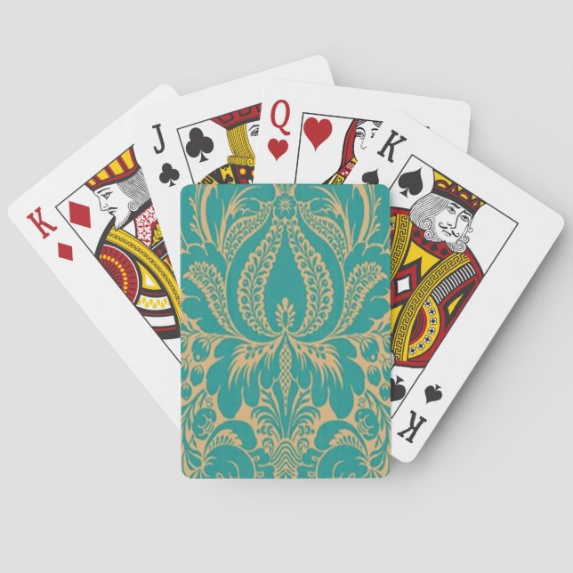 Baralho Aqua Fantasy Floral Playing Cards (Verso)
