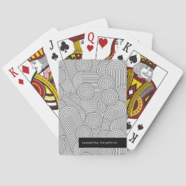 Baralho Arco Geométrico Moderno de Meados do Século Preto